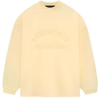 Fear of God SS24 Garden Yellow Logo Crewneck Longsleeve T-Shirt 125SP242011F Fear of God SS24 Garden Yellow Logo Crewneck Longsleeve T-Shirt 125SP242011F