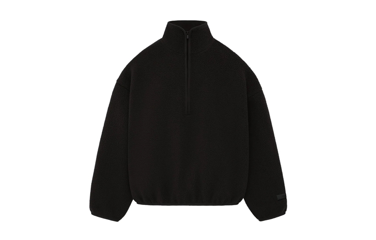 FOG SS24 Half-Zip Mockneck Fleece Sweatshirt Jet Black () 202SP244274F