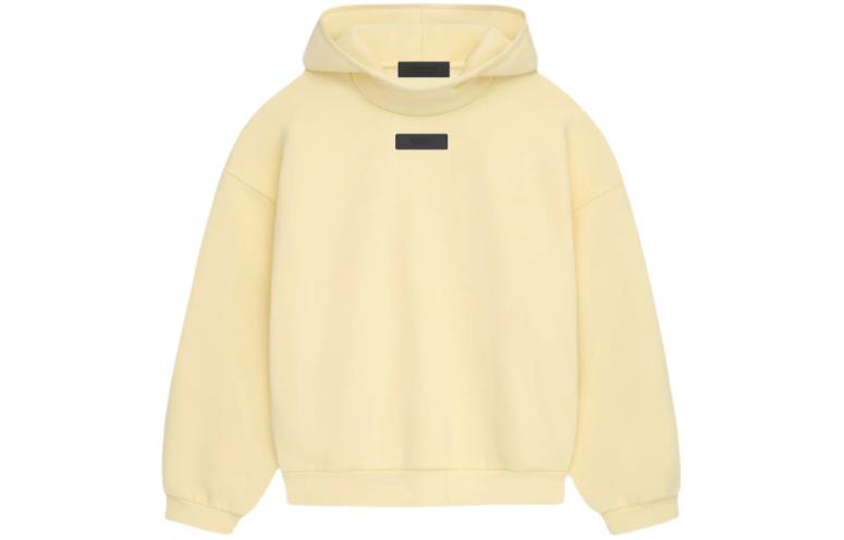 FOG SS24 Hoodie Garden Yellow Pullover Letter Logo Heavyweight Menswear 192SP242051F