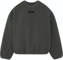 Fear of God SS24 Ink Black Fleece Crewneck Sweater Heavyweight Pullover Men 192SP244700F Fear of God SS24 Ink Black Fleece Crewneck Sweater Heavyweight Pullover Men 192SP244700F