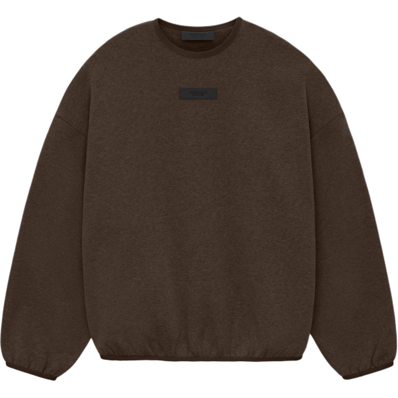 FOG SS24 Logo Print Crewneck Sweatshirt Heather Wood Brown Men’s Pullover 192SU244682F