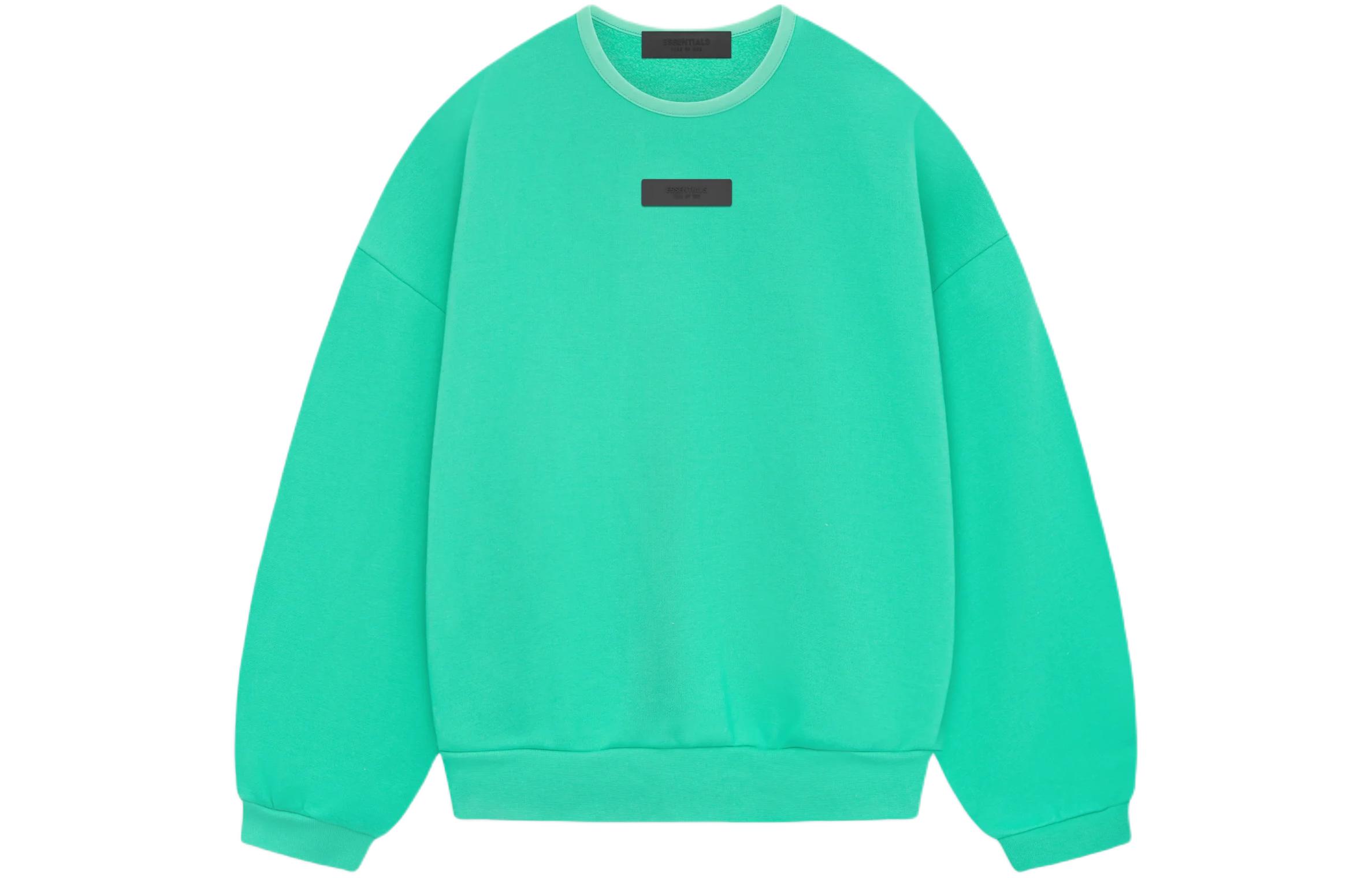 FOG SS24 Mint Leaf Oversized Crewneck Sweatshirt Mens Heavyweight Knit 192SP244682F