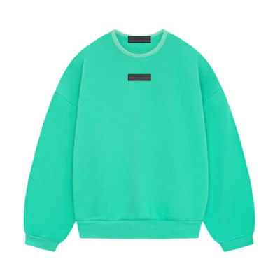 FOG SS24 Mint Leaf Oversized Crewneck Sweatshirt Mens Heavyweight Knit 192SP244682F