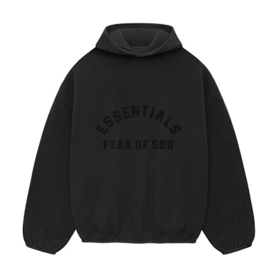 FOG SS24 Nylon Fleece Hoodie Black Pullover Letter Print Hoodie 202SU244310F