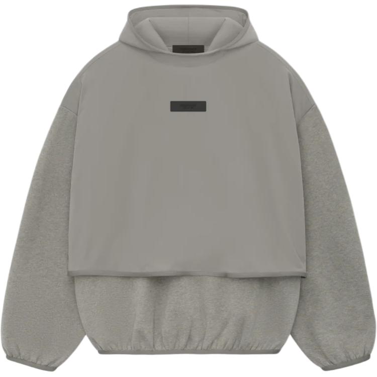 FOG SS24 Nylon Fleece Hoodie Pullover - Heather Grey/Dust Colorway 202SU244321F