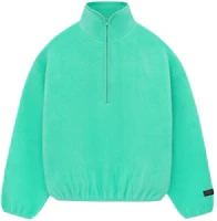 Fear of God SS24 Polar Fleece Half-Zip Mockneck Mint Leaf Pullover Sweater 202sp244272f Fear of God SS24 Polar Fleece Half-Zip Mockneck Mint Leaf Pullover Sweater 202sp244272f