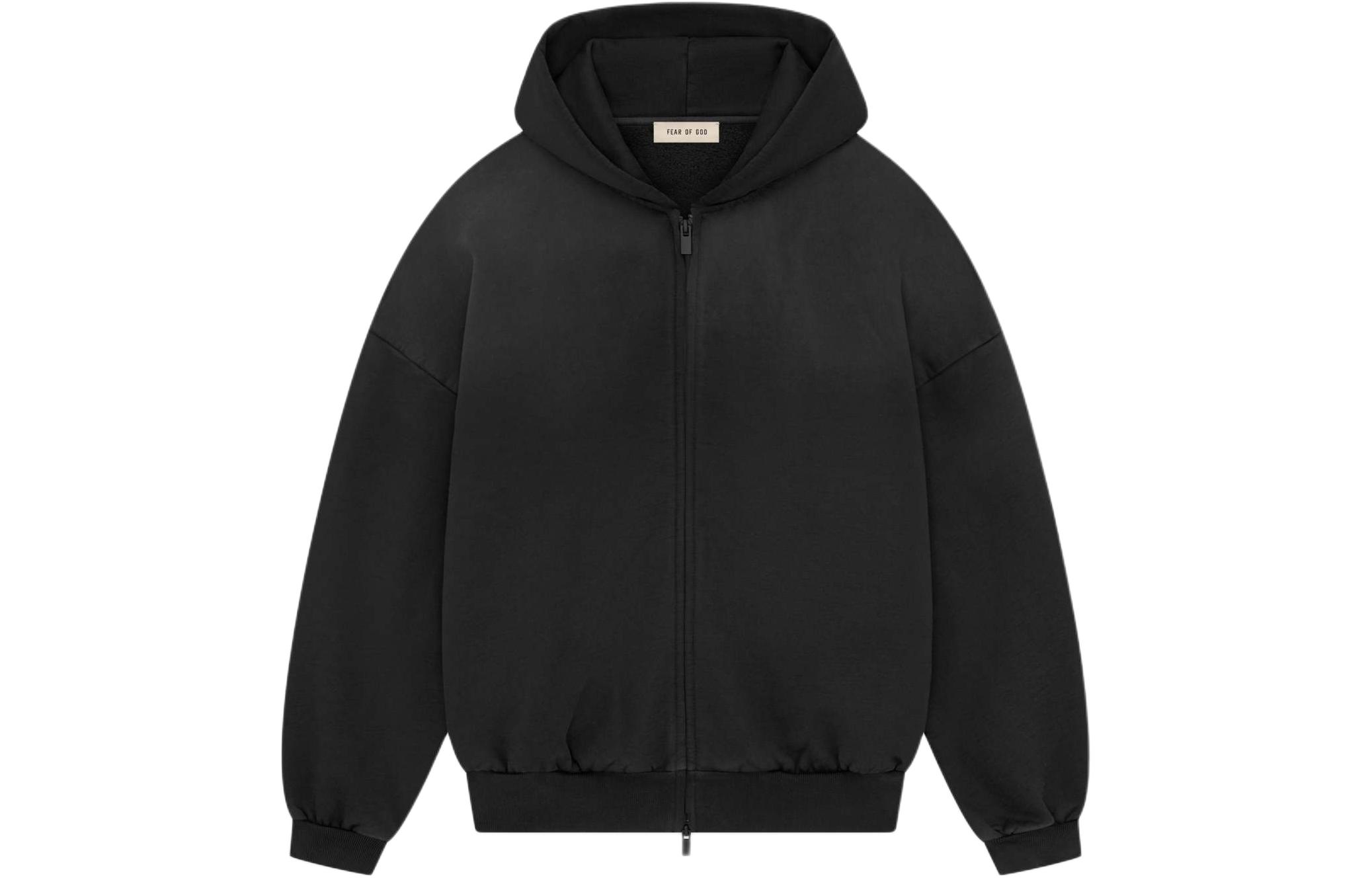 FOG SS24 Season 8 Full Zip Hoodie Black Unisex Oversized Fit Sweatshirt FG850-095FLC-001