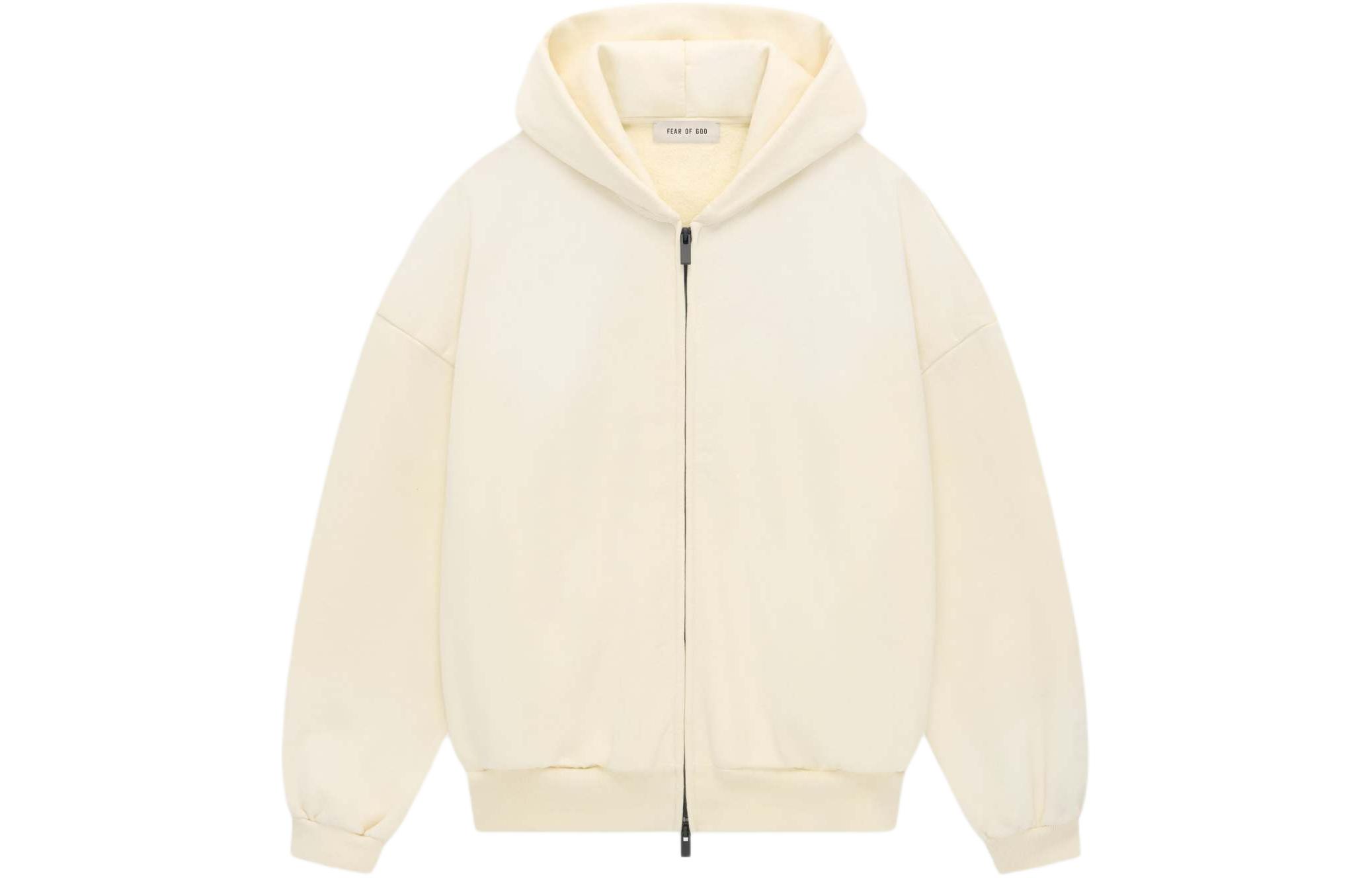 FOG SS24 Season 8 Full Zip Hoodie Cream Oversized Unisex Pullover FG850-095FLC-107