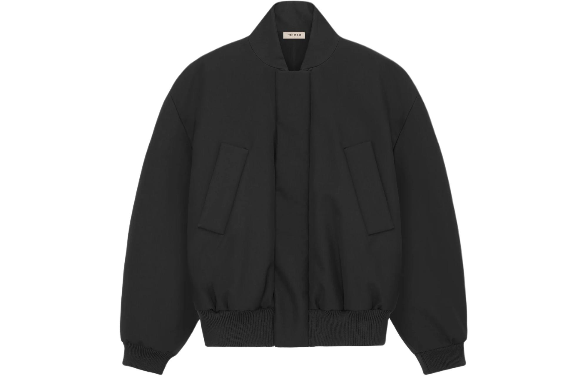 FOG SS24 Season 8 Heavy Twill Bomber Jacket Black Unisex Flight Coat FG830-320WCT-001