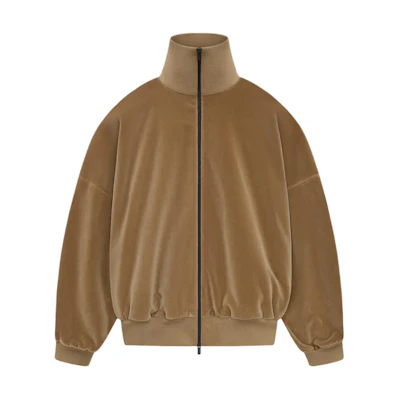FOG SS24 Season 8 Unisex Cotton Velvet Track Jacket Camel Color FG850-025COV-237