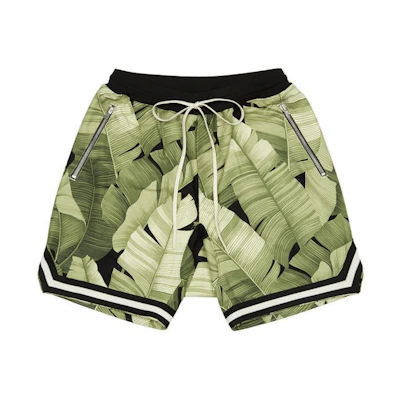 FOG Ssense Jungle Gurl Floral Drop Shorts Black/Green