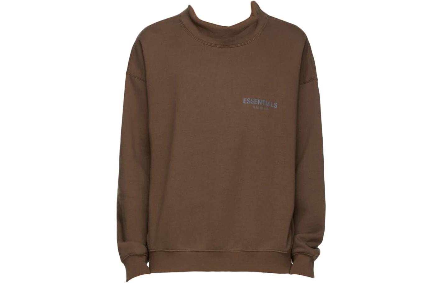 FOG SSENSE Mockneck Brown Heavyweight Sweatshirt Unisex 192250500237020