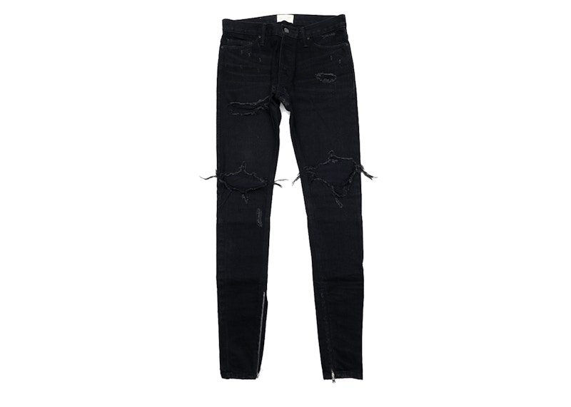 Fear of God Ssense Vintage Black Selvedge Denim Jeans Vintage Black