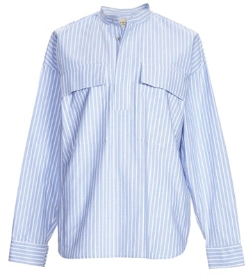 Fear of God Stripe Pullover Henley Dad Shirt Blue/White Buy Fear of God Stripe Pullover Henley Dad Shirt Blue/White