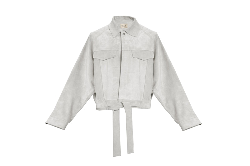Fear of God Suede Trucker Jacket God Grey