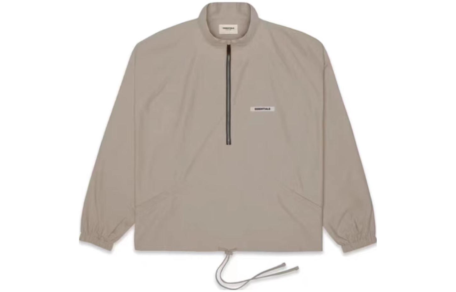 Fear of God Taupe Track Jacket Half-Zip Raglan Sleek Unisex Windbreaker 202250500043
