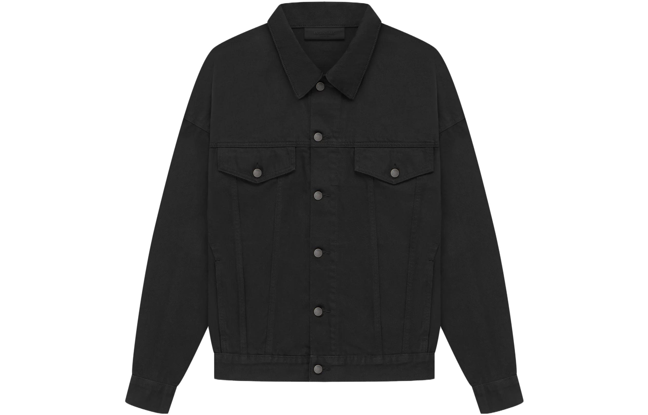 Fear of God The Black Collection Denim Jacket Jet Black Heavyweight Coat 202SP234270F