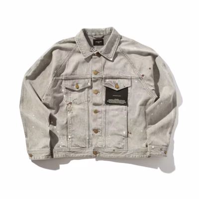 FOG Union La Exclusive Raglan Denim Trucker Jacket Vintage Grey