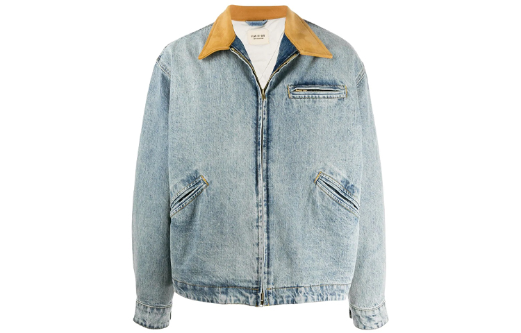 FOG Vintage Denim Work Jacket Washed Blue Mens FOG-SS20-256