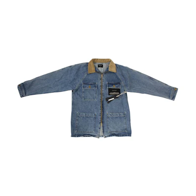 Fear of God Vintage Light Indigo Selvedge Denim Long Trucker Jacket Indigo