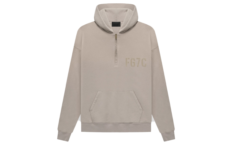 FOG Vintage Paris Sky Half Zip Hoodie Retro Faded Long Sleeve FG50-021FLC-041