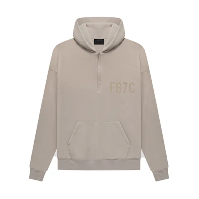 FOG Vintage Paris Sky Half Zip Hoodie Retro Faded Long Sleeve FG50-021FLC-041