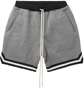 Fear of God Shorts Anchos Algodón Jersey Gris Jaspeado con Cintura Ajustable Buy Fear of God Shorts Anchos Algodón Jersey Gris Jaspeado con Cintura Ajustable