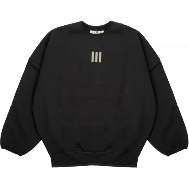 FOG adidas SS24 Black Crewneck Sweatshirt - Stylish & Comfy IW8922