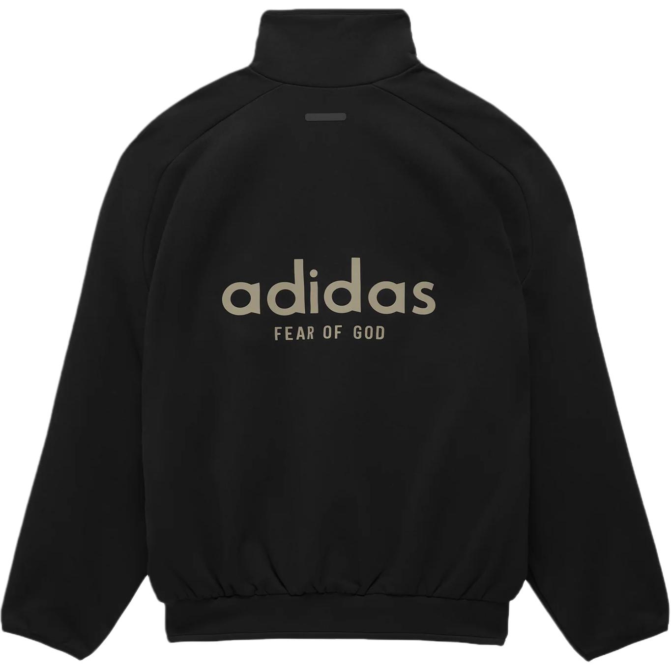 FOG adidas SS24 Black Outdoor Track Jacket Logo Zip-Up IS5319