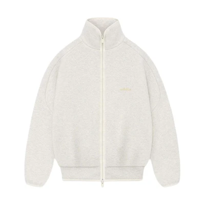 FOG adidas SS24 Heavy Fleece Track Jacket Grey White Unisex IW8920