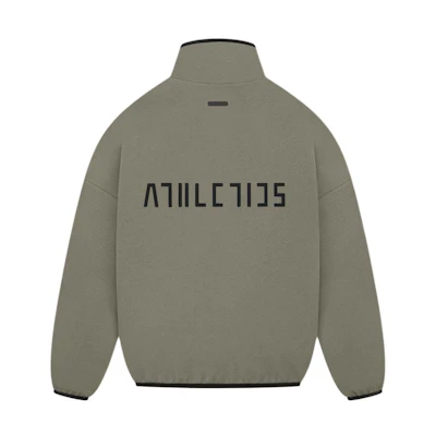 FOG adidas SS24 Suede Fleece 1/2 Zip Clay Unisex Logo Sweatshirt IS8776