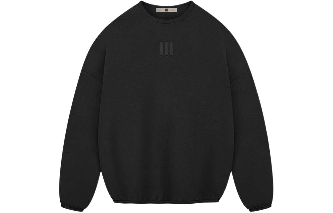 FOG adidas SS24 Suede Fleece Crewneck Unisex Pullover - Black IS8706