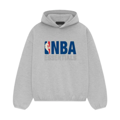 FOG NBA Hoodie Pullover Mist Grey Unisex Letter Logo Print 192AL246400F