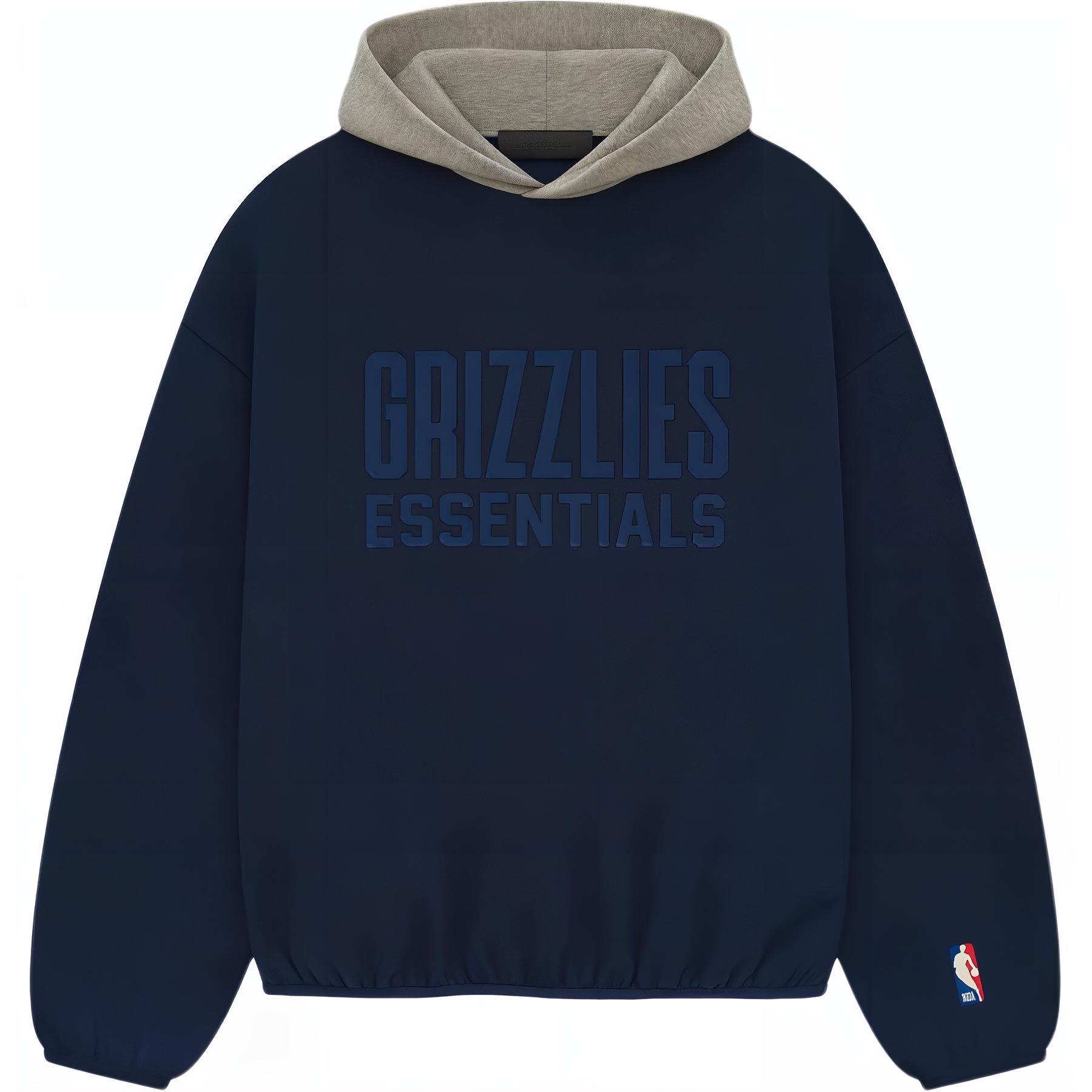 FOG NBA SS25 Grizzlies Hoodie Navy Blue Pullover Mens Hoodie 192al246503f