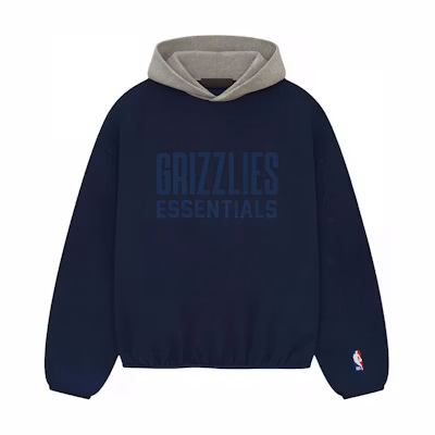 FOG NBA SS25 Grizzlies Hoodie Navy Blue Pullover Mens Hoodie 192al246503f