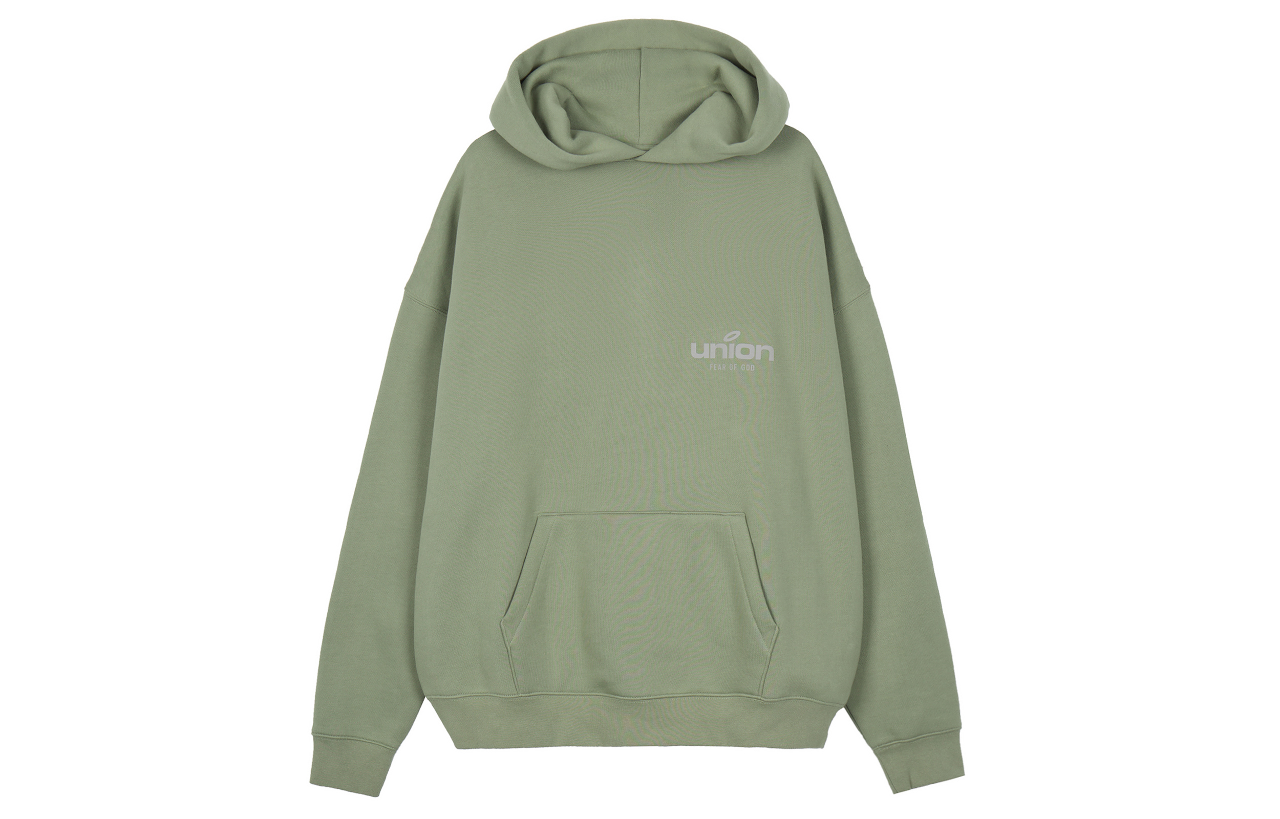 FOG Union LA FW21 Vintage Hoodie Green Letter Logo Unisex Pullover FOG-FW21-094
