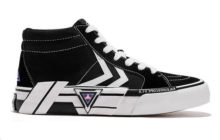 Order 飛躍Feiyue 萬花筒主題 中幫 帆布鞋 男女同款 黑色