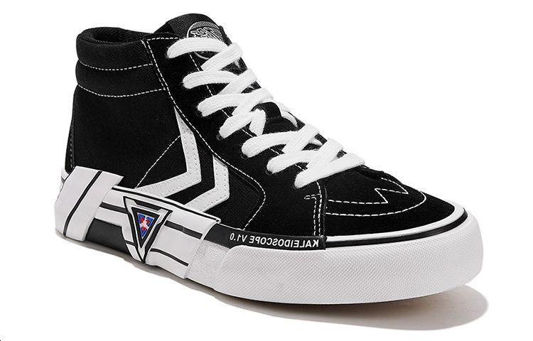 Shop Feiyue Canvas Mid 'Kaleidoscope Black' FXY-613T