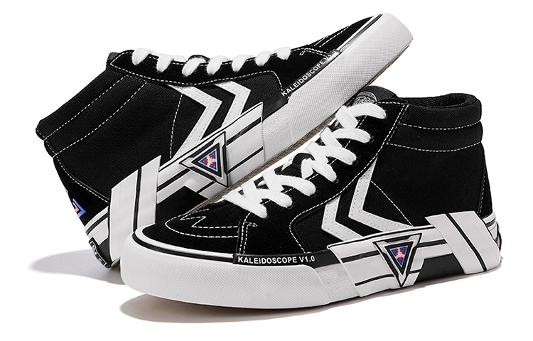 Purchase 飛躍Feiyue 萬花筒主題 中幫 帆布鞋 男女同款 黑色