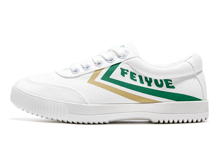 Feiyue Casual Low-Top Canvas Shoes White/Yellow/Green Lightweight Durable FXY-607N White, Yellow, Green
