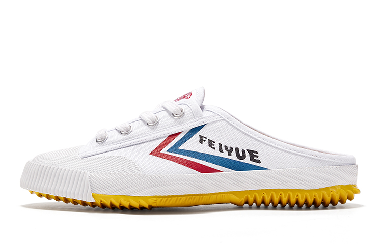 Feiyue Classic Slip-On Low-Top Canvas Shoes White Blue Red Casual Sneakers FXY-935X White Blue Red