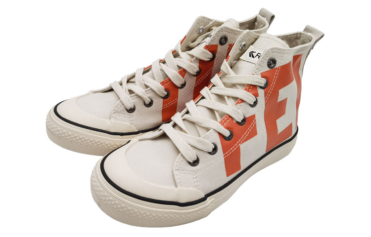 Lookbook Feiyue High-Top Canvas 'Beige Orange' FXY-018TC02