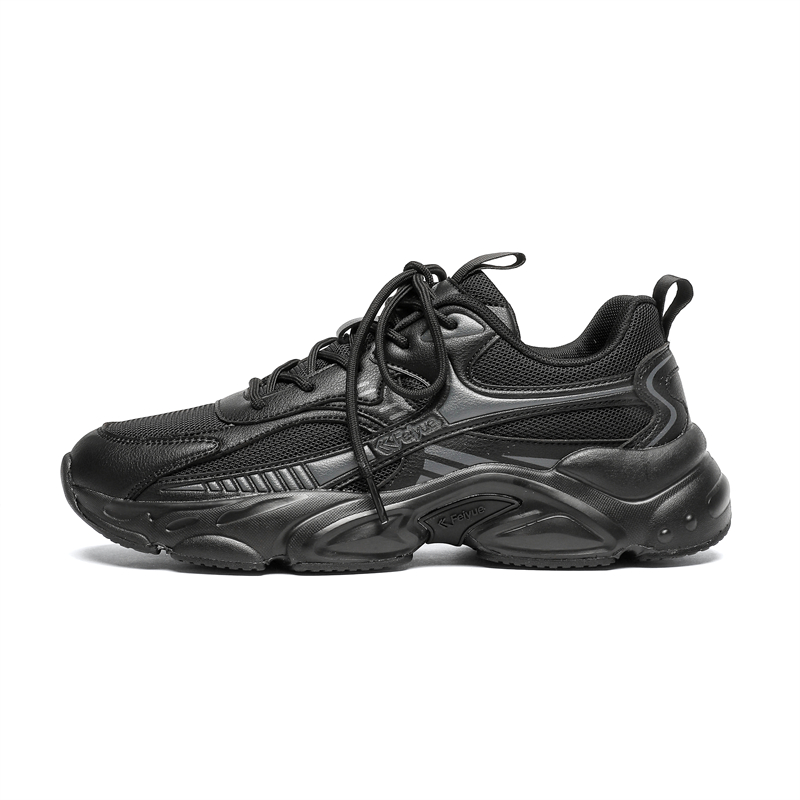 Feiyue Lightweight Platform Sneakers Black Low-Top Casual Running Shoes FXY-A376C Black