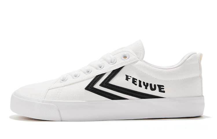 Feiyue Low-Top Canvas Shoes White Black Lightweight Non-Slip Casual Sneakers FXY-361G Black and White