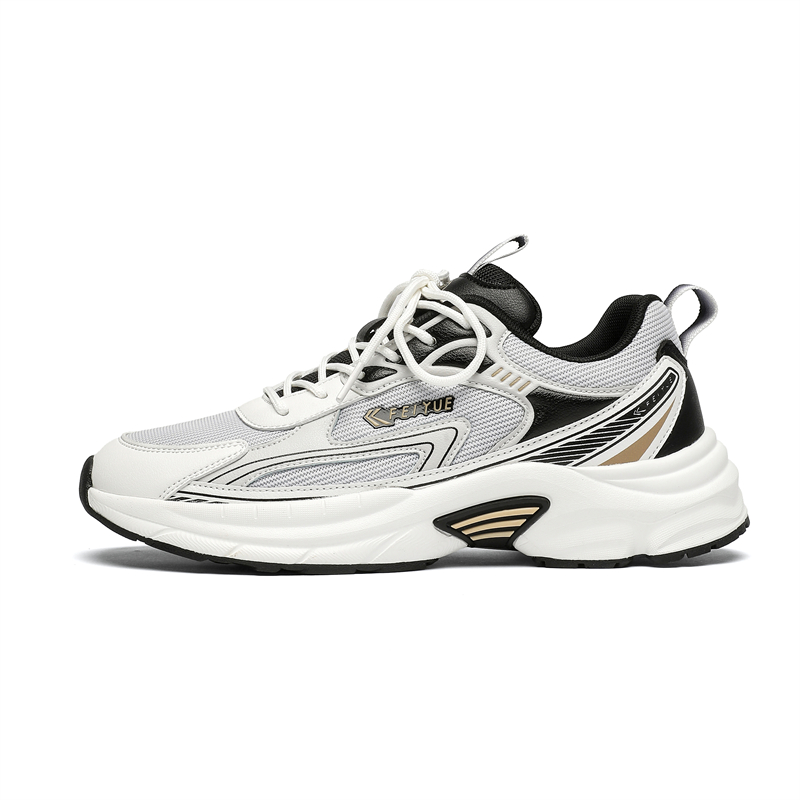 Feiyue Low-Top Running Shoes Grey White Black - Comfortable & Non-Slip FXY-A375C Gray/White/Black