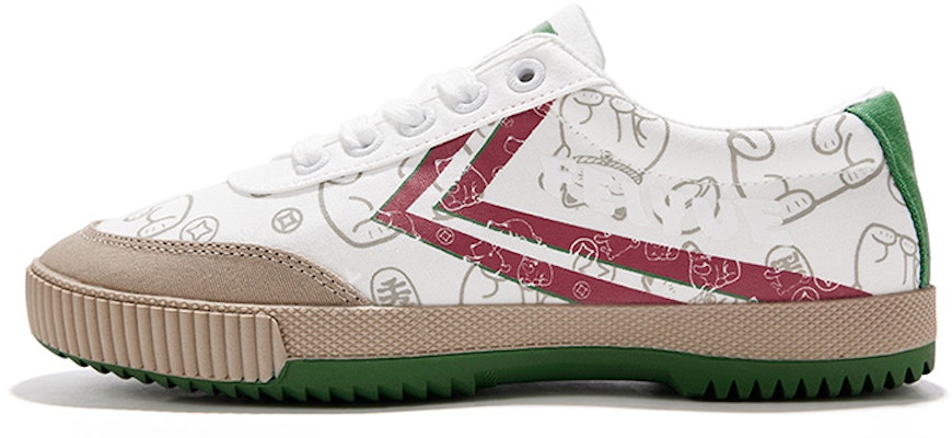 Feiyue Luckycat x Low-Top Canvas 'White Red Green' DF/H-0059 Buy Feiyue Luckycat x Low-Top Canvas 'White Red Green' DF/H-0059