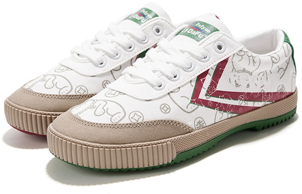 Feiyue Luckycat x Low-Top Canvas 'White Red Green' DF/H-0059 Order Feiyue Luckycat x Low-Top Canvas 'White Red Green' DF/H-0059