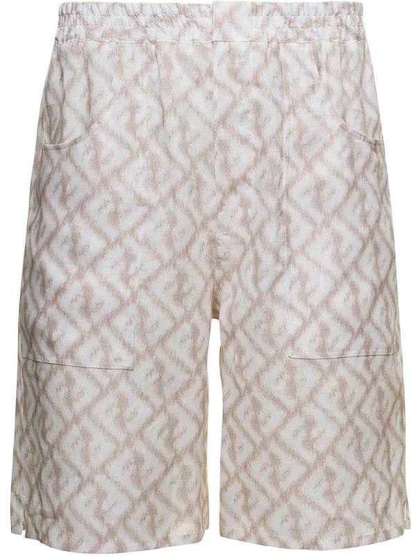 fendi-beige-linen-monogram-logo-casual-shorts-fb-0860-an-0-k-f18-d0