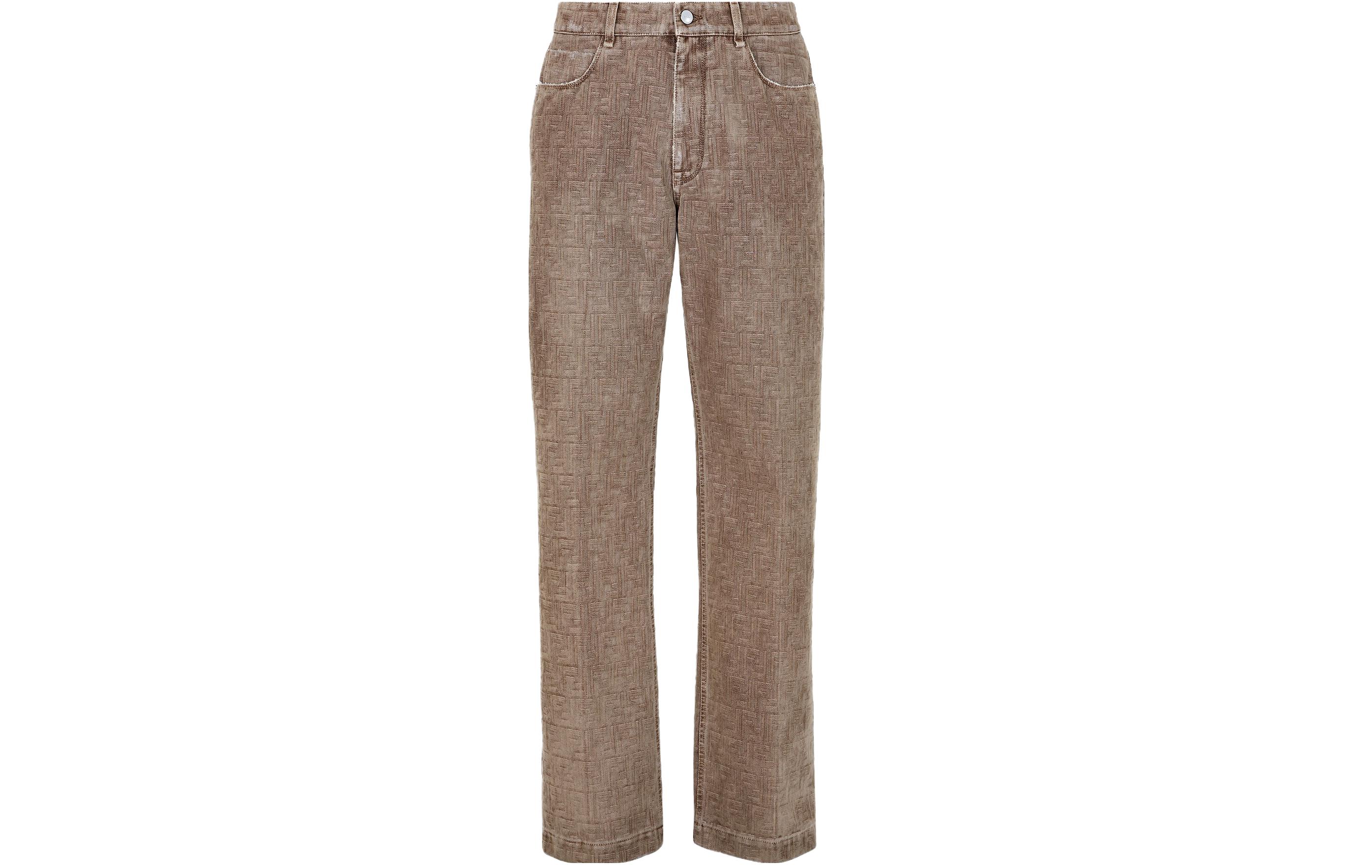 Order FENDI 米色中腰直筒牛仔裤 FLP302APSWF0U3V