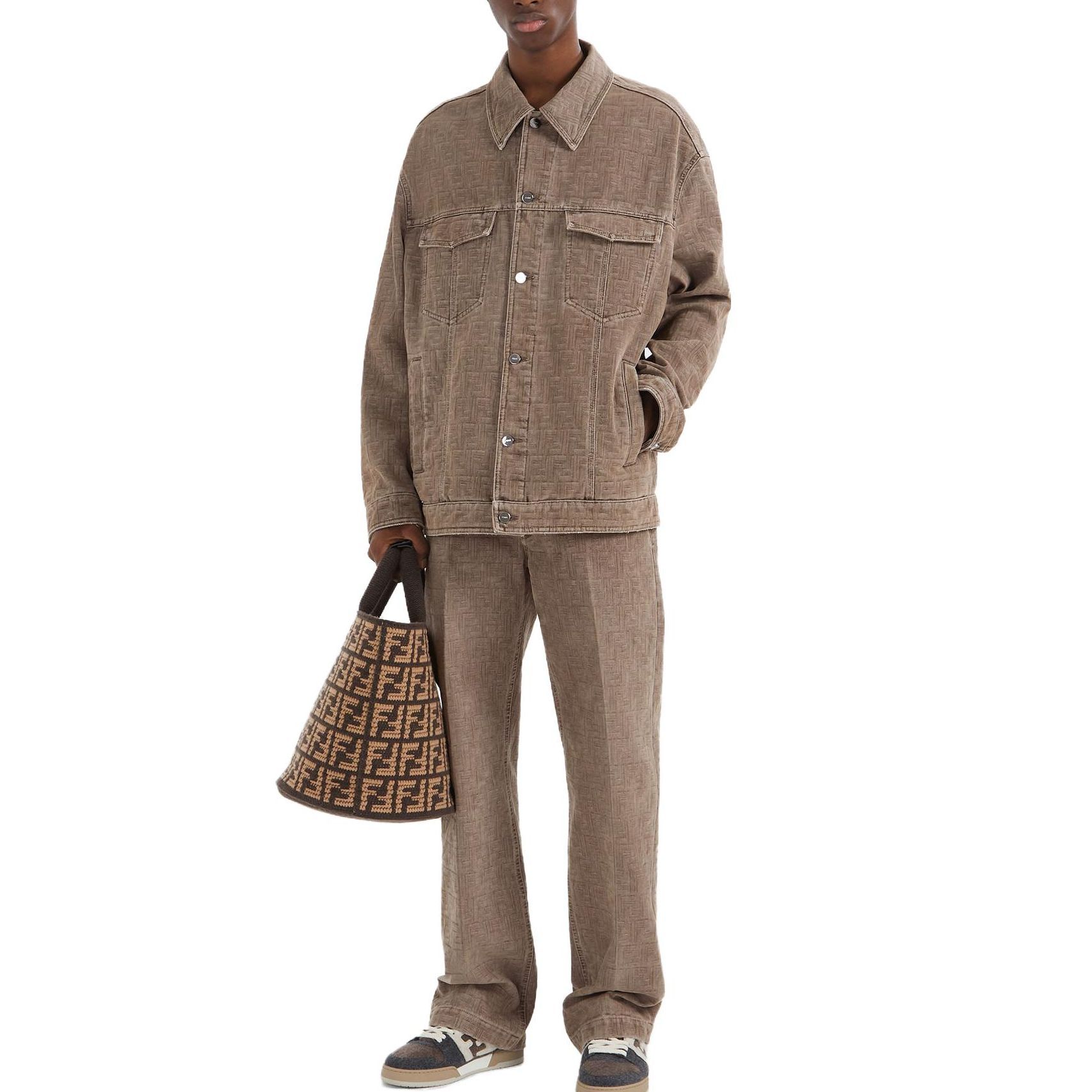 Purchase FENDI 米色中腰直筒牛仔裤 FLP302APSWF0U3V